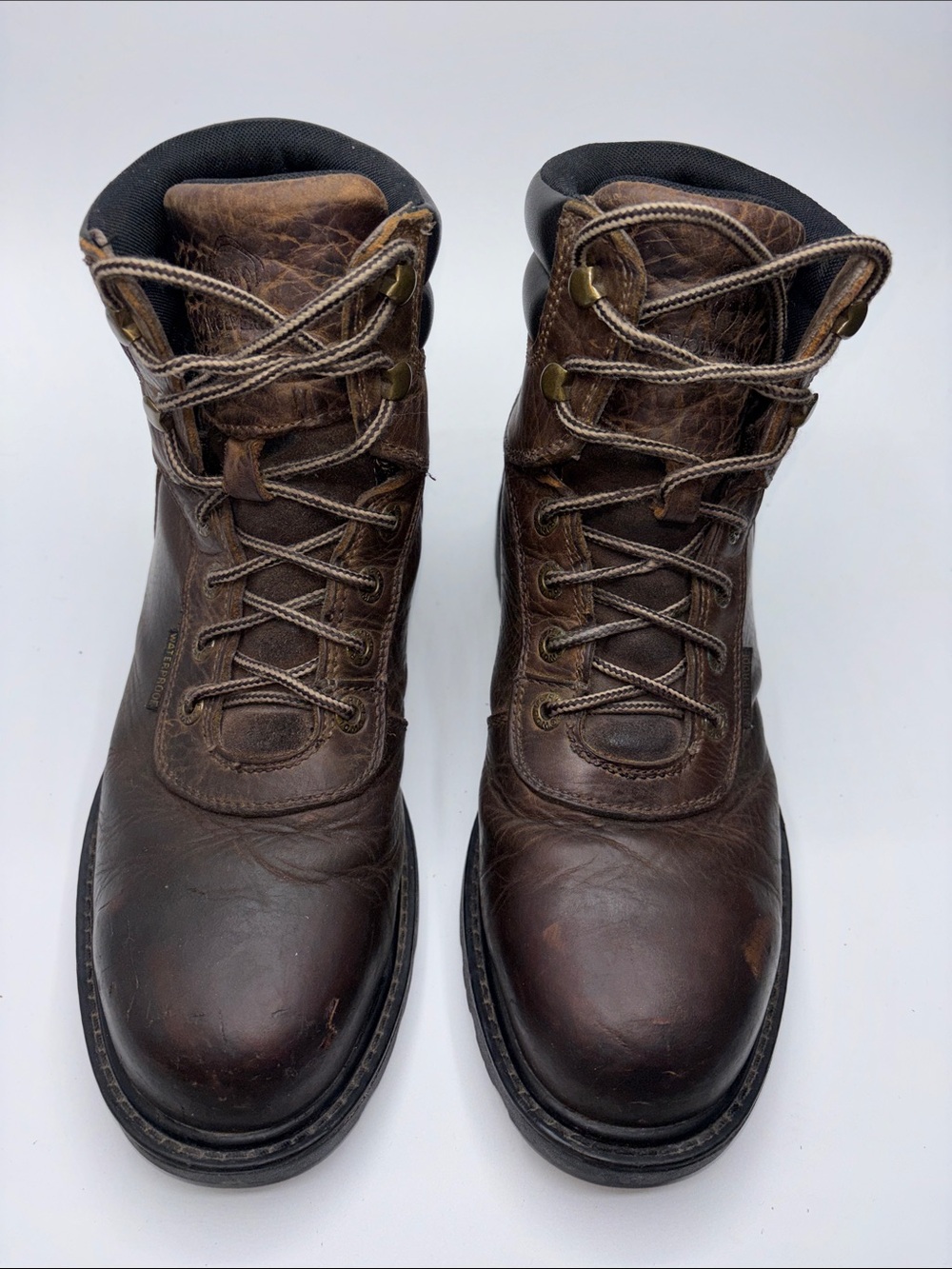 Wolverine Waterproof Steel Toe 6" W085004 Men’s Brown Leather Work Boots Sz 9.5